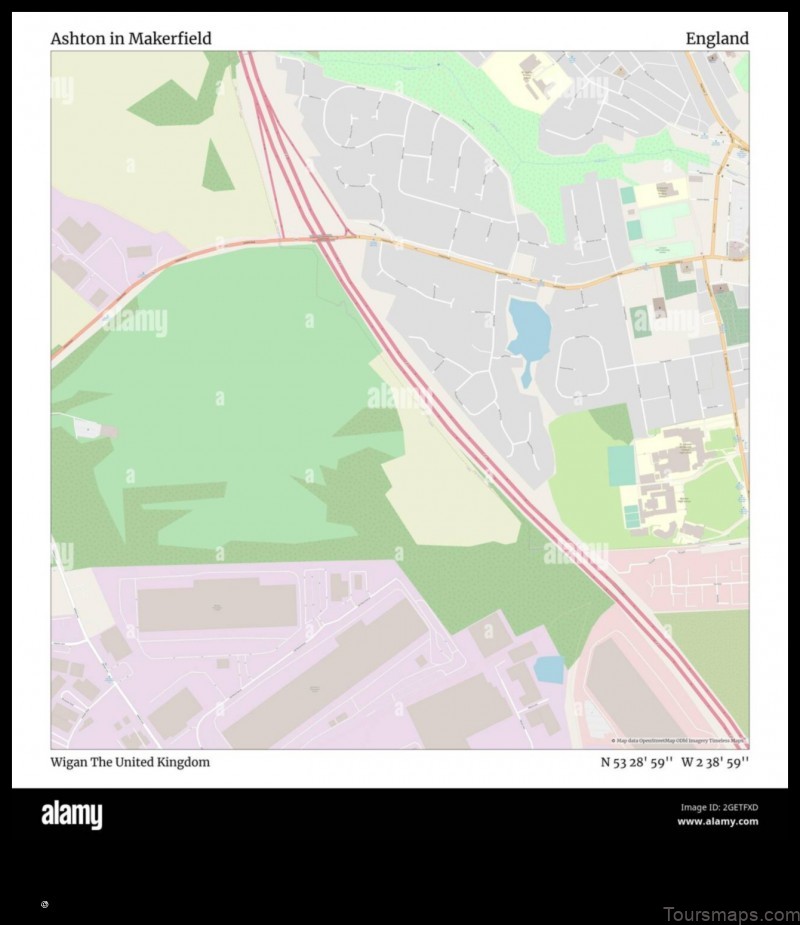 Map of Ashton in Makerfield United Kingdom