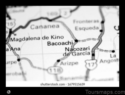 Map of Bacoachi Mexico