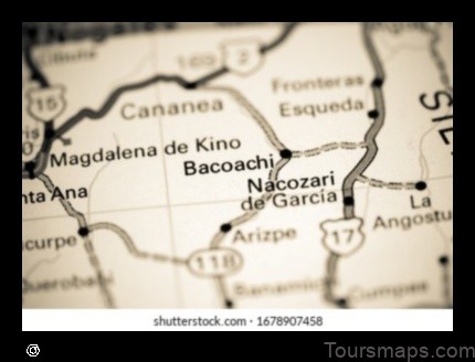 Map of Bacoachi Mexico