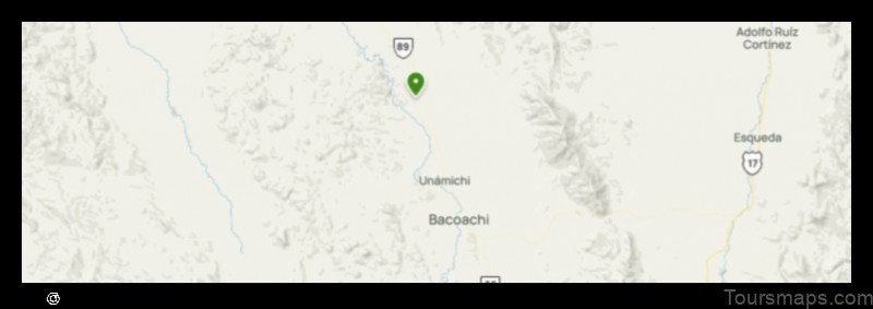 Map of Bacoachi Mexico