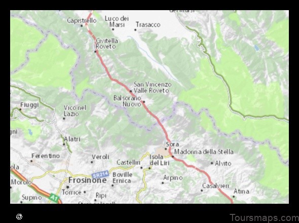 Map of Balsorano Italy