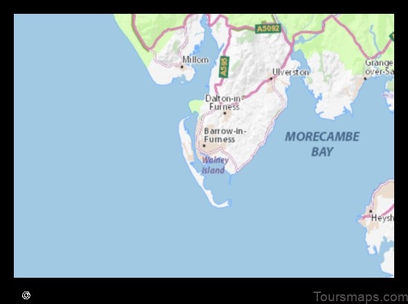 Map of Barrow in Furness United Kingdom