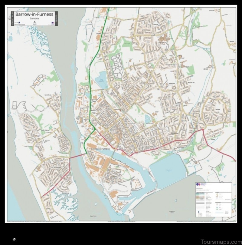 Map of Barrow in Furness United Kingdom