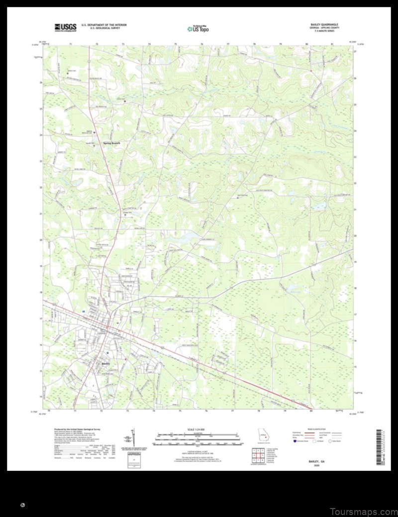 Map of Baxley United States