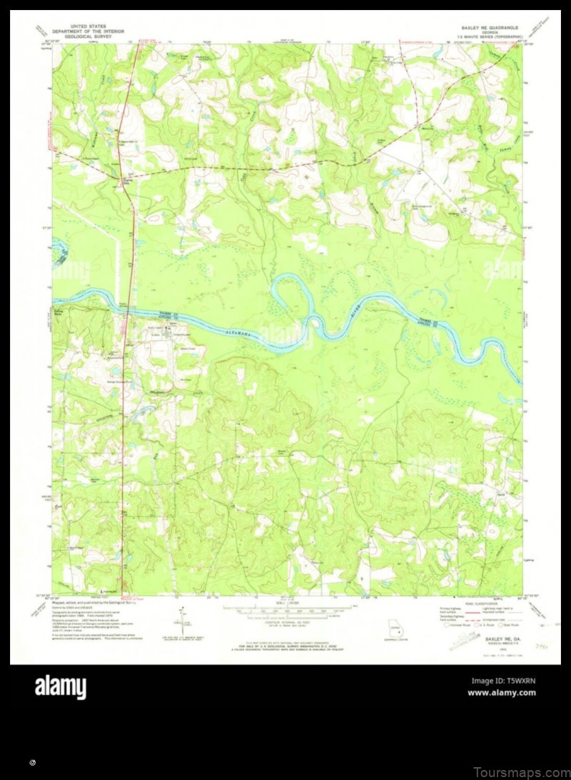 Map of Baxley United States