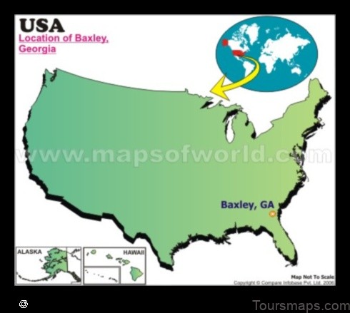 Map of Baxley United States