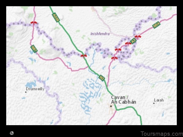 Map of Belturbet Ireland