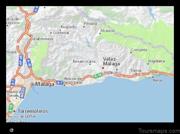 explore benamocarra spain with this detailed map