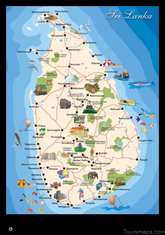 Map of Bentota Sri Lanka