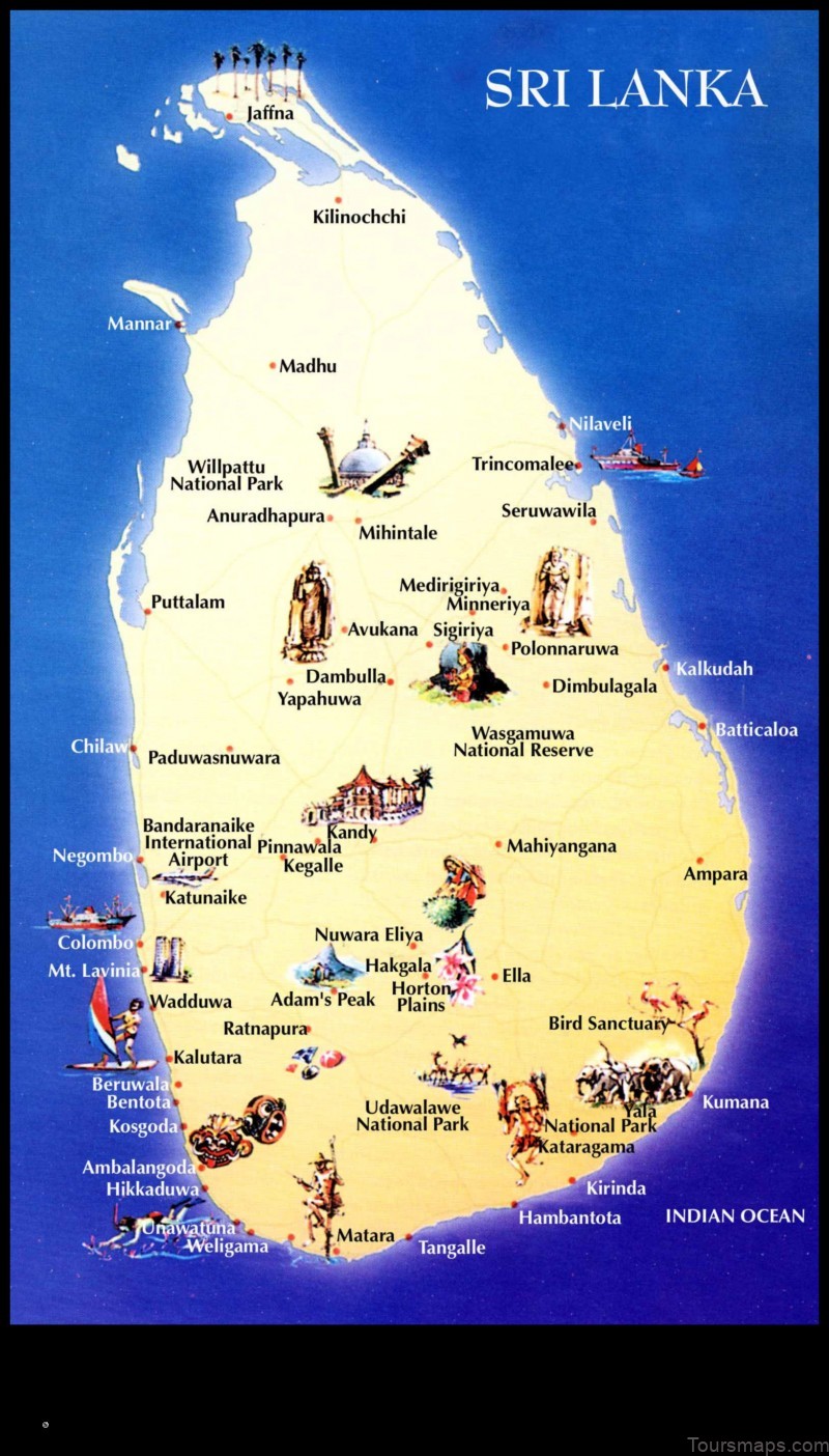 Map of Bentota Sri Lanka