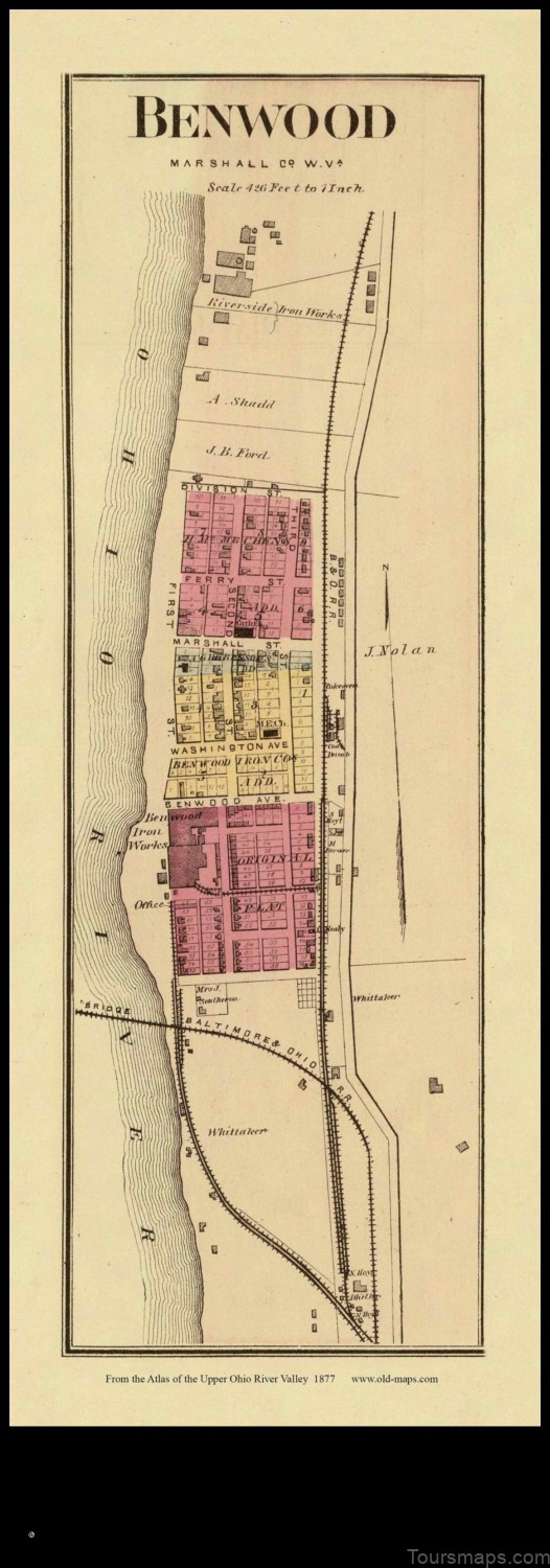 Map of Benwood United States