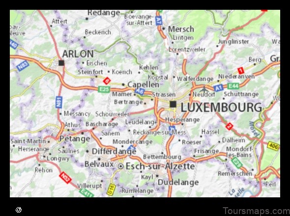 Map of Bertrange Luxembourg