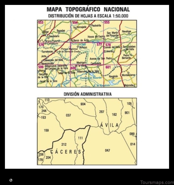 Map of Bohoyo Spain