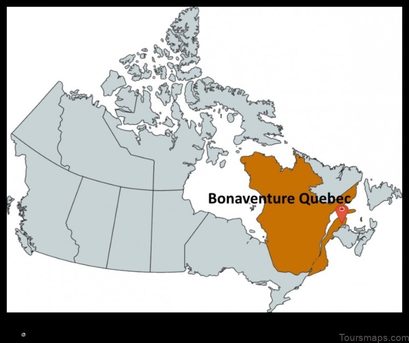 Map of Bonaventure Canada