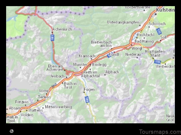 Map of Brixlegg Austria