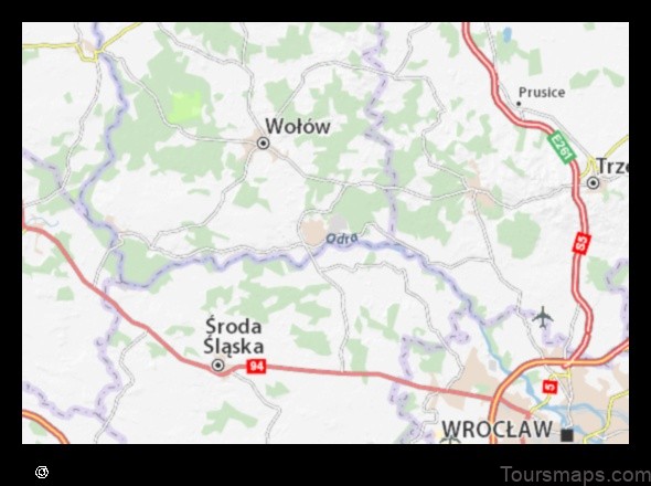 Map of Brzeg Dolny Poland