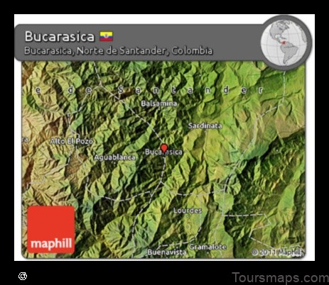 explore bucarasica colombia with this detailed map