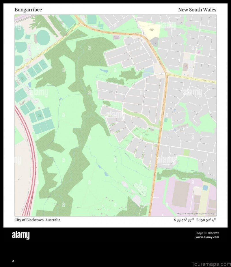 explore bungarribee australia with this detailed map