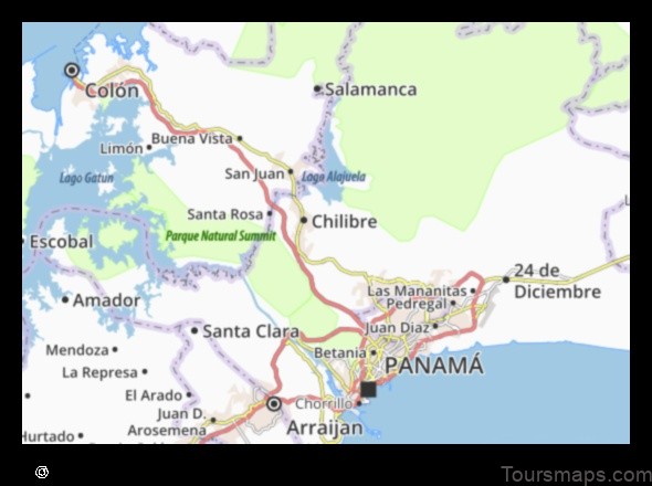 Map of Calzada Larga Panama