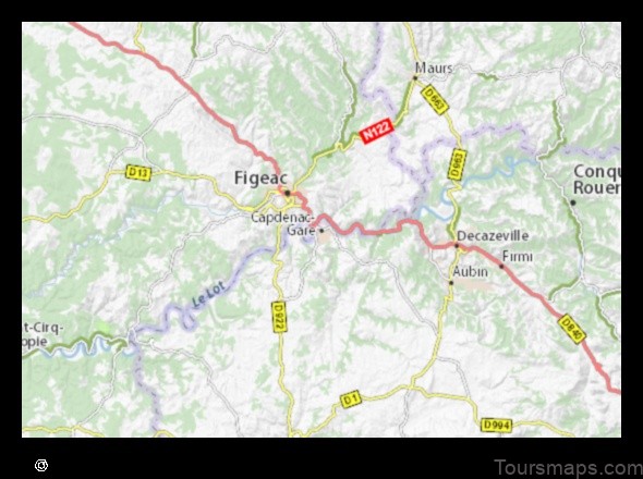 Map of Capdenac-Gare France