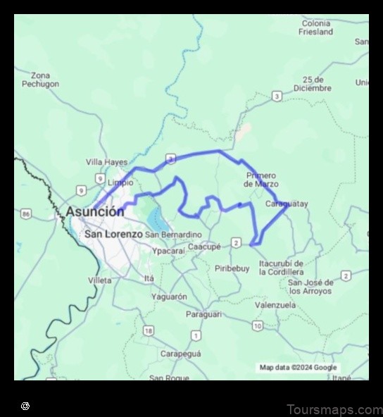 Map of Caraguatay Argentina