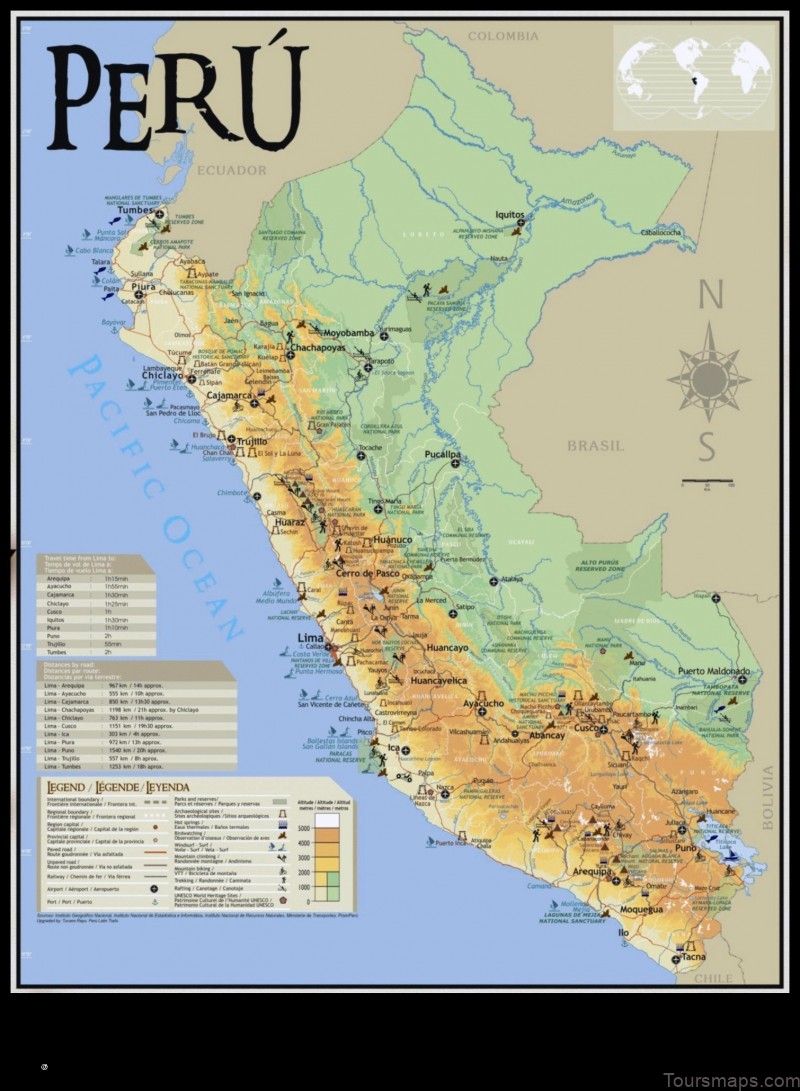 Map of Carania Peru