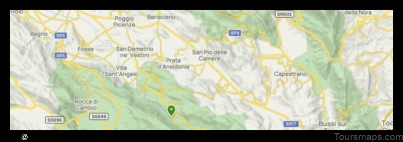 Map of Castelvecchio Calvisio Italy