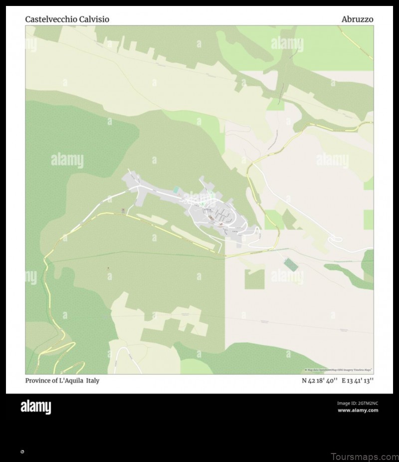 Map of Castelvecchio Calvisio Italy