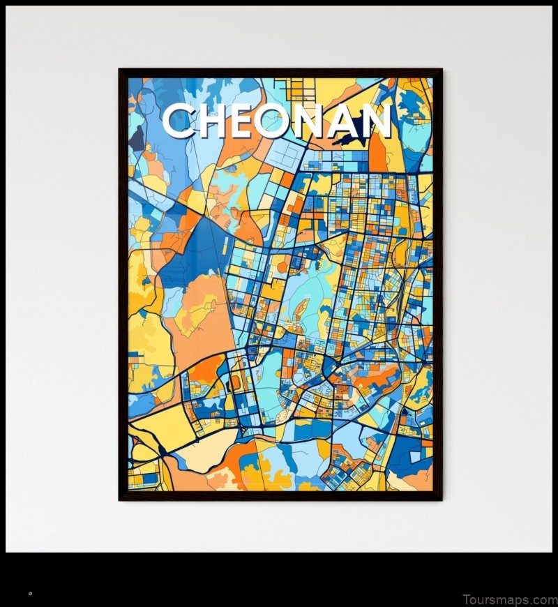 Map of Cheonan Korea, Republic of