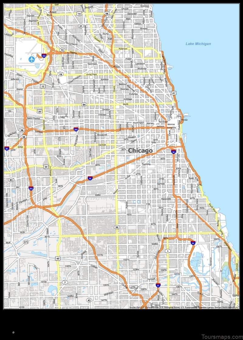 Map of Chicago Lawn United States