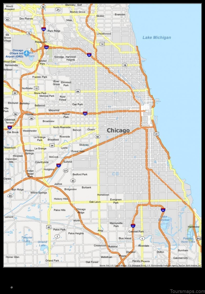 Map of Chicago Lawn United States