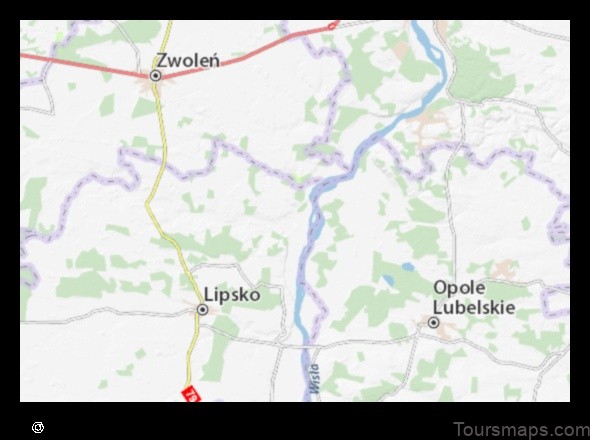 Map of Chotcza Poland