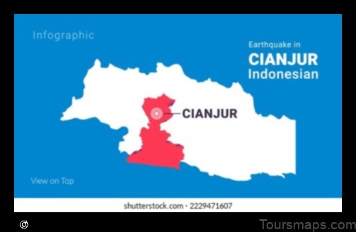 Map of Cianjur Indonesia