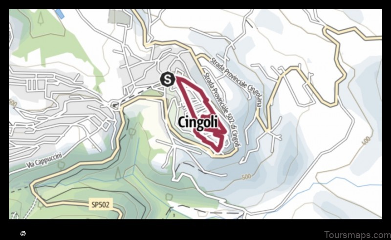 Map of Cingoli Italy