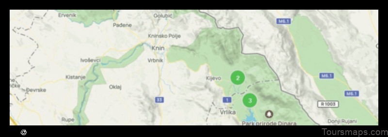 Map of Civljane Croatia