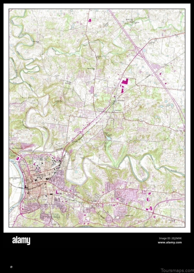 Map of Clarksville United States