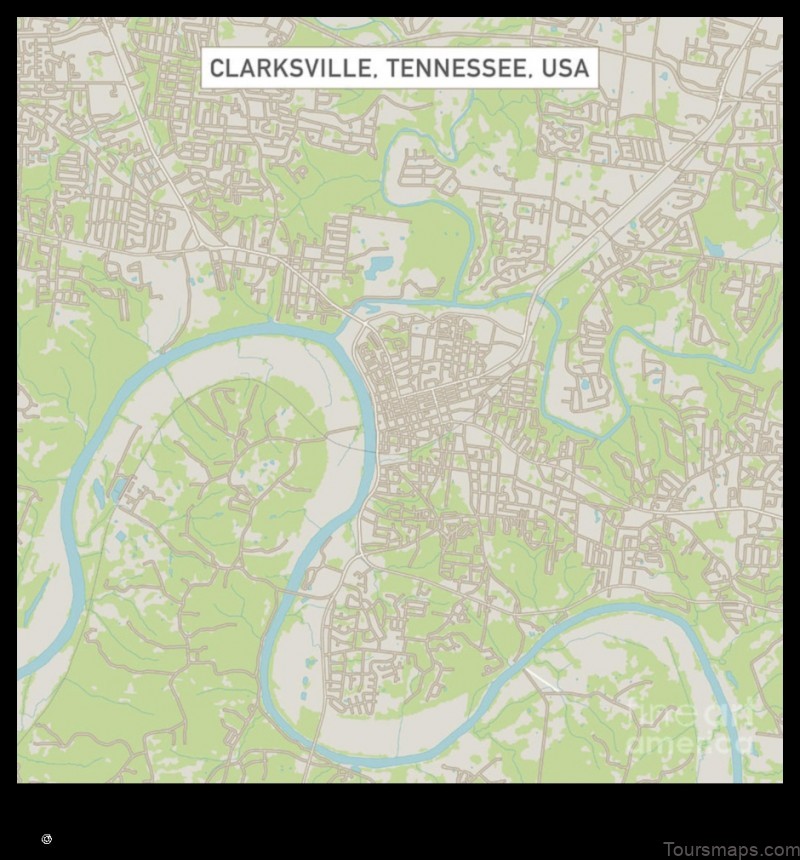 Map of Clarksville United States