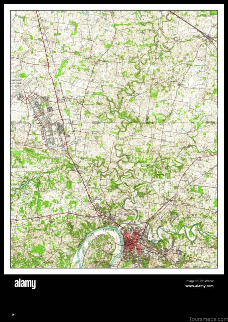 Map of Clarksville United States