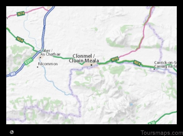 Map of Cluain Meala Ireland