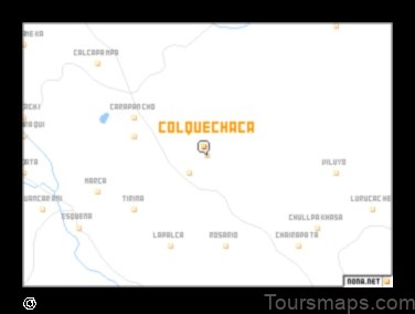 Map of Colquechaca Bolivia