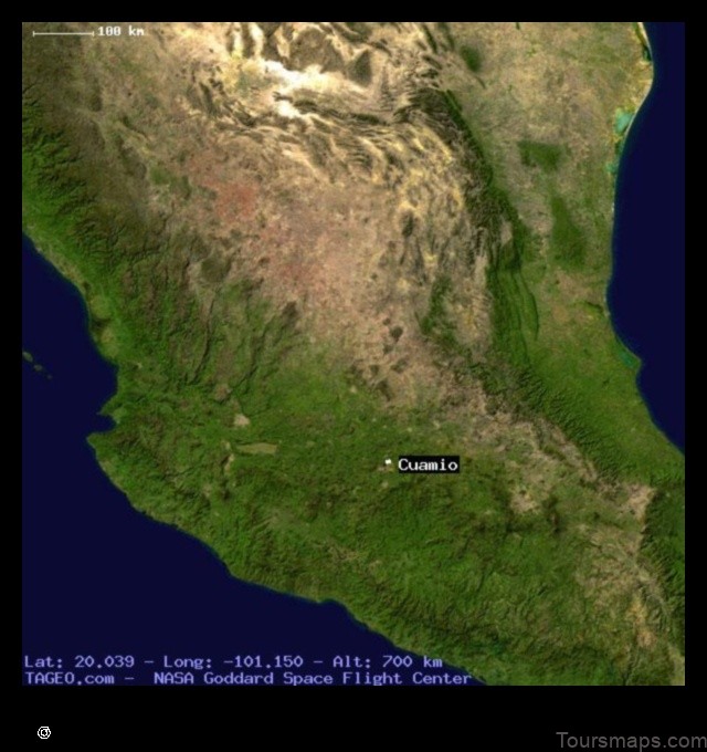 Map of Cuamio Mexico