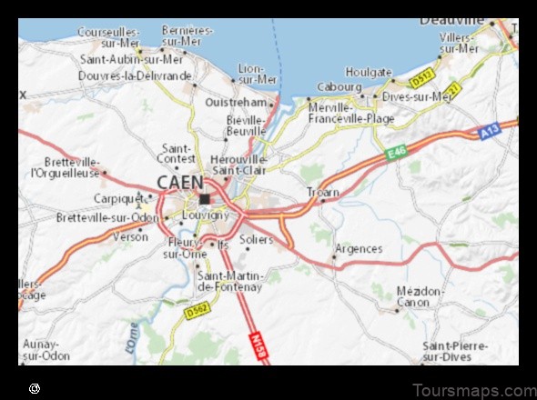 Map of Cuverville France