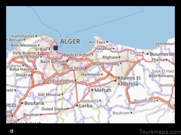 Map of Dar el Beïda Algeria