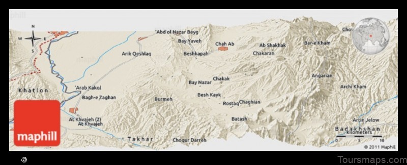 Map of Darqad Afghanistan