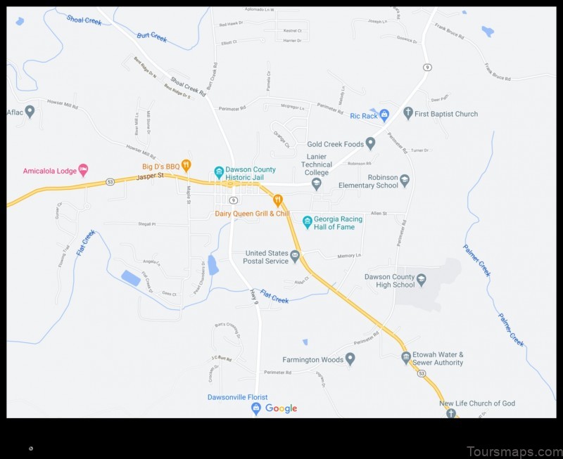 Map of Dawsonville United States