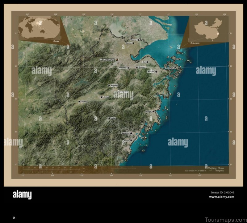 Map of Dongyang China