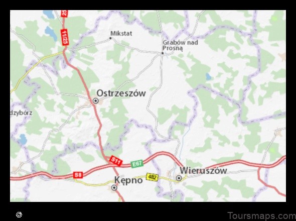 Map of Doruchów Poland