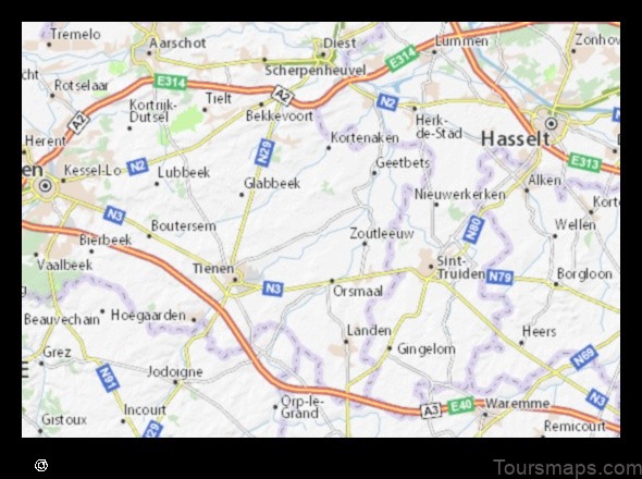 Map of Drieslinter Belgium