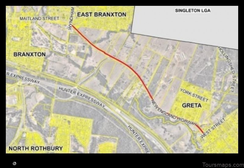 Map of East Branxton Australia