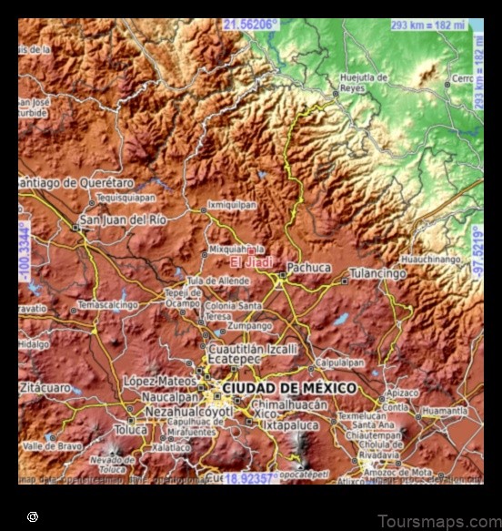 Map of El Jiadi Mexico